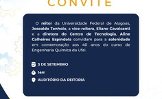 Convite – Celebração dos 40 anos do Curso de Engenharia Química