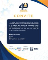 Convite – Celebração dos 40 anos do Curso de Engenharia Química