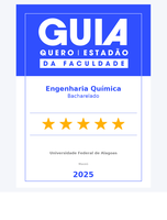 O Curso de Engenharia Química comemora a conquista de 5 estrelas no Guia da Faculdade